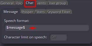 Speechchat chat window