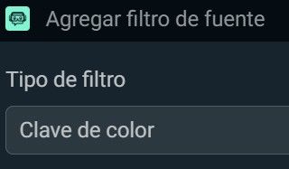 clave de color filtro