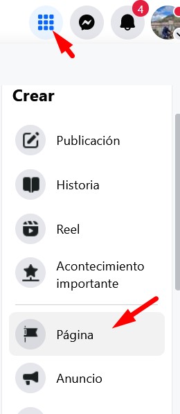 Crear pagina en facebook